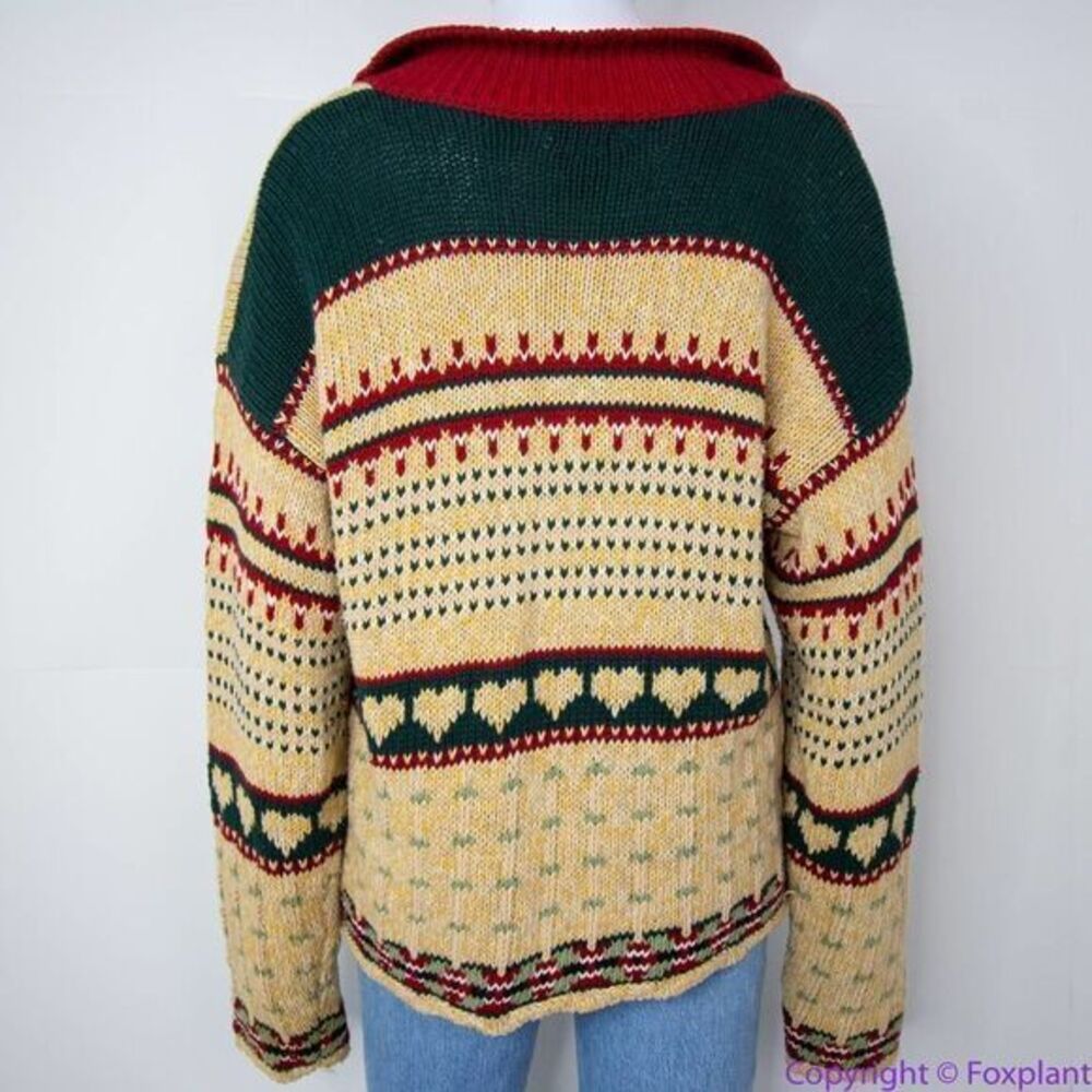Vintage BonWorth Christmas ugly sweater,‎ 3D, Santa Clause, cardinal, M - Picture 5 of 16